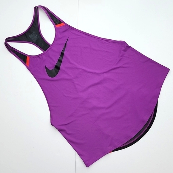 Nike Flow GRX Tank Women's Dri Fit Purple Graphics Lightweight Mesh Size Medium - Picture 7 of 12
